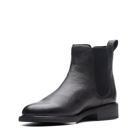 Clarks Cologne Arlo 2 26174767 Womens Black Wide Leather Chelsea Boots