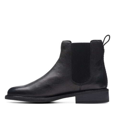 Clarks Cologne Arlo 2 26174767 Womens Black Leather Slip On Chelsea Boots