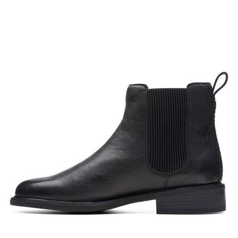 Clarks Cologne Arlo 2 26174767 Womens Black Wide Leather Chelsea Boots