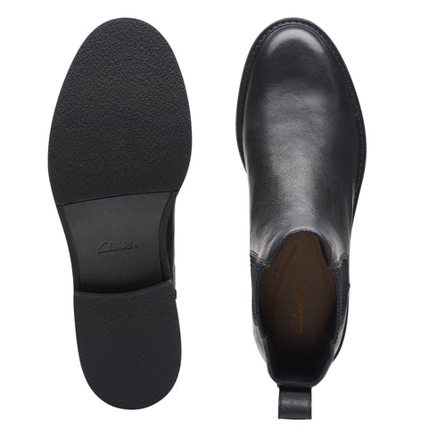 Clarks Cologne Arlo 2 26174767 Womens Black Wide Leather Chelsea Boots