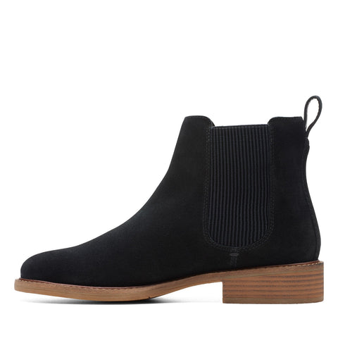Clarks Cologne Arlo 2 26174768 Womens Black Suede Slip On Chelsea Boots