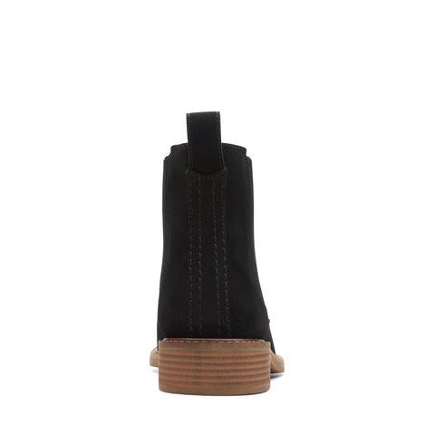 Clarks Cologne Arlo 2 26174768 Womens Black Suede Slip On Chelsea Boots