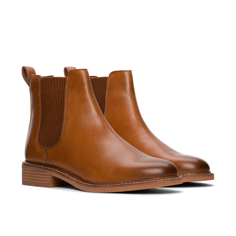 Clarks Cologne Arlo 2 26174770 Womens Brown Leather Slip On Chelsea Boots