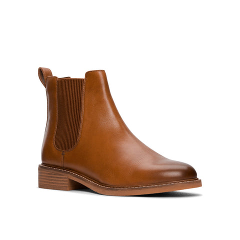 Clarks Cologne Arlo 2 26174770 Womens Brown Leather Slip On Chelsea Boots
