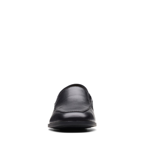 Clarks Sarafyna Freva 26174827 Womens Black Leather Loafer Flats Shoes
