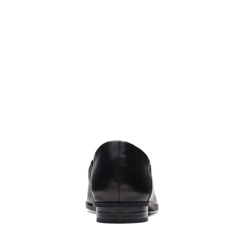 Clarks Sarafyna Freva 26174827 Womens Black Leather Loafer Flats Shoes
