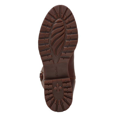 Clarks Aspra HI 26174956 Womens Brown Leather Zipper Knee High Boots