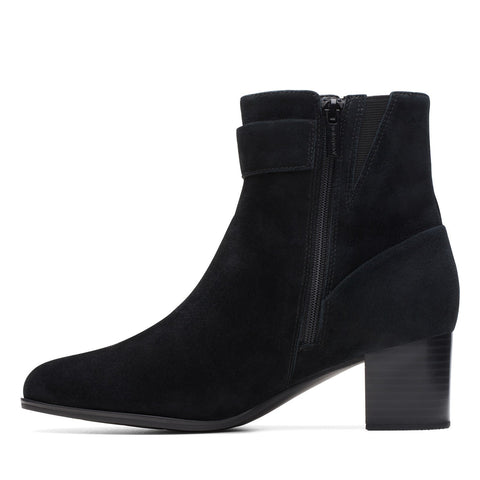 Clarks Loken Zip Waterproof 26174965 Womens Black Wide Ankle & Booties Boots