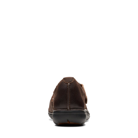 Clarks Un Loop 26174971 Womens Brown Wide Leather Loafer Flats Shoes