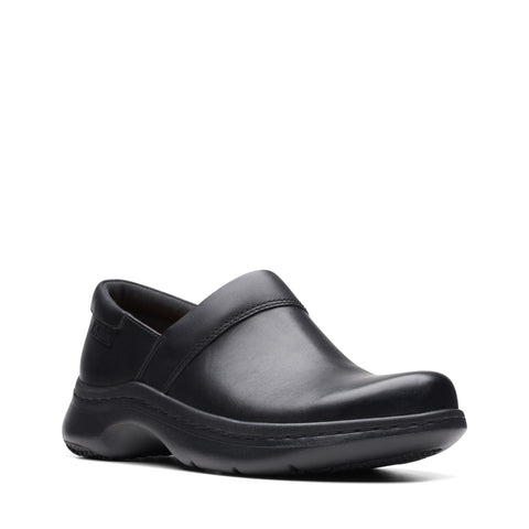 Clarks Clarkspro Gem 26175022 Womens Black Leather Loafer Flats Shoes