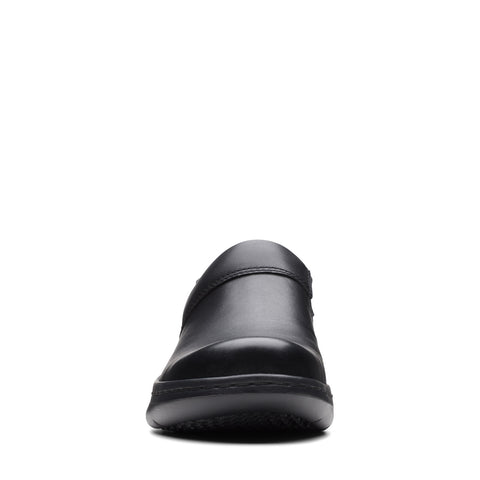Clarks Clarkspro Gem 26175022 Womens Black Leather Loafer Flats Shoes