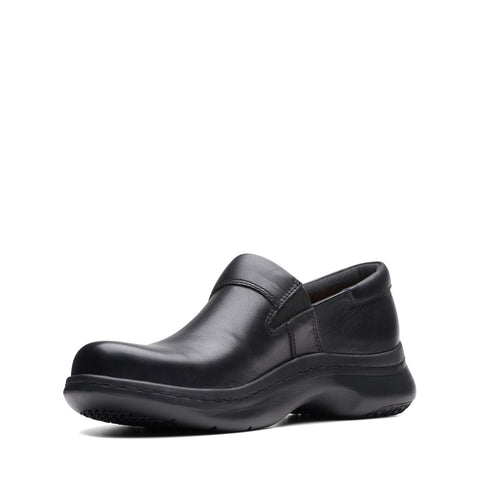 Clarks Clarkspro Gem 26175022 Womens Black Leather Loafer Flats Shoes