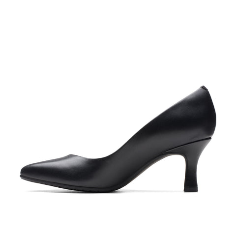 Clarks Kataleyna Rose 26175070 Womens Black Leather Pumps Heels Shoes