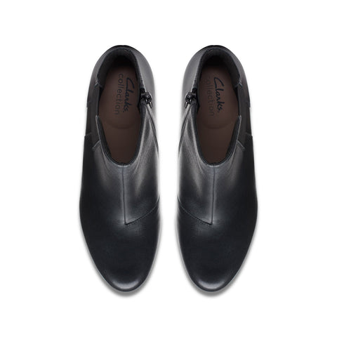 Clarks Ambyr Rise 26175155 Womens Black Leather Ankle & Booties Boots