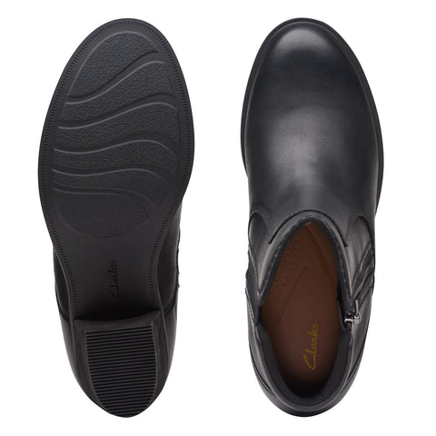 Clarks Neva Zip Waterproof 26175199 Womens Black Ankle & Booties Boots