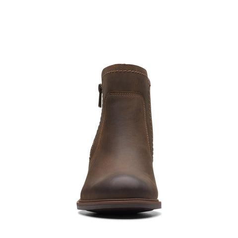 Clarks Neva Zip Waterproof 26175202 Womens Brown Ankle & Booties Boots