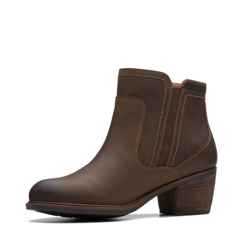 Clarks Neva Zip Waterproof 26175202 Womens Brown Ankle & Booties Boots