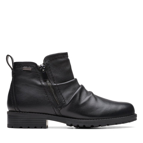 Clarks Aspra Walk Waterproof 26175203 Womens Black Ankle & Booties Boots