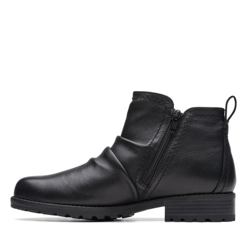 Clarks Aspra Walk Waterproof Womens Black Wide Ankle & Booties Boots