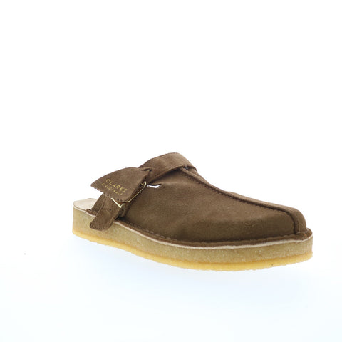 Clarks Trek Mule 26175435 Mens Brown Suede Slip On Mules Slippers Shoes