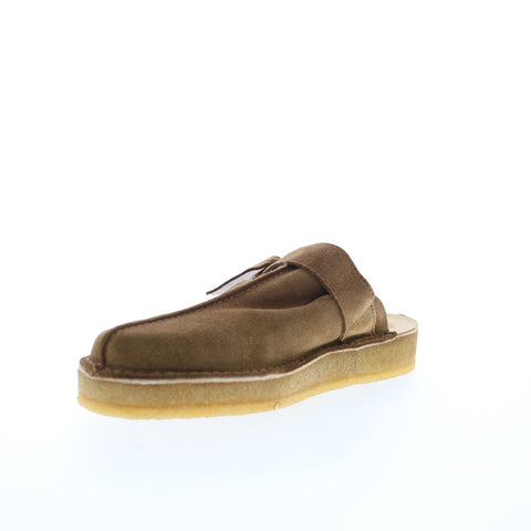 Clarks Trek Mule 26175435 Mens Brown Suede Slip On Mules Slippers Shoes