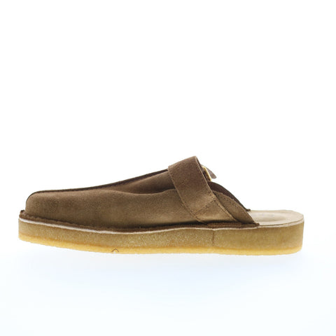 Clarks Trek Mule 26175435 Mens Brown Suede Slip On Mules Slippers Shoes
