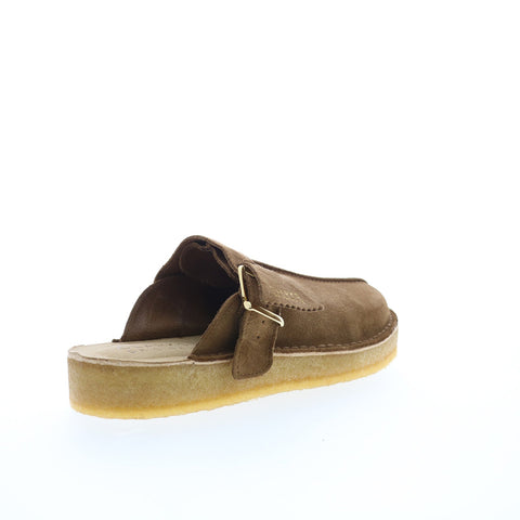 Clarks Trek Mule 26175435 Mens Brown Suede Slip On Mules Slippers Shoes