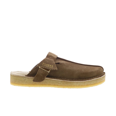 Clarks Trek Mule 26175435 Mens Brown Suede Slip On Mules Slippers Shoes