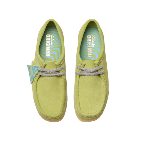 Clarks Wallabee 26175670 Womens Green Oxfords & Lace Ups Casual Shoes