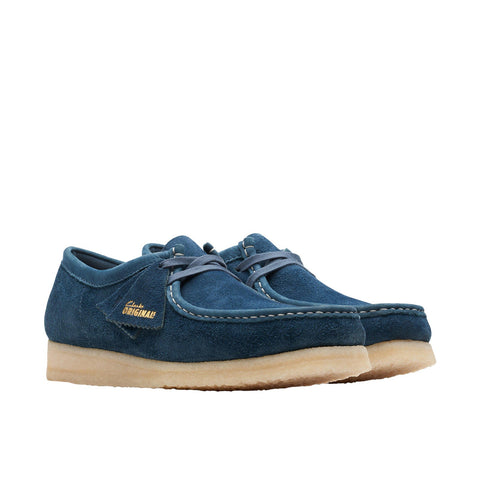 Clarks Wallabee 26175709 Mens Blue Oxfords & Lace Ups Casual Shoes