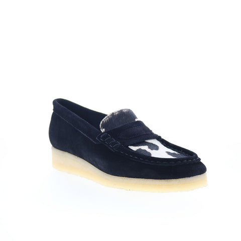 Clarks Wallabee Loafer 26175837 Womens Blue Loafers & Slip Ons Casual Shoes