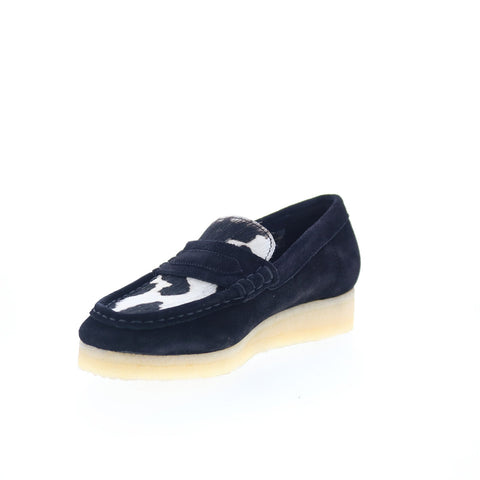 Clarks Wallabee Loafer 26175837 Womens Blue Loafers & Slip Ons Casual Shoes