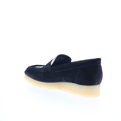 Clarks Wallabee Loafer 26175837 Womens Blue Loafers & Slip Ons Casual Shoes