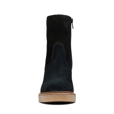 Clarks Colden Up 26175880 Womens Black Suede Zipper Ankle & Booties Boots