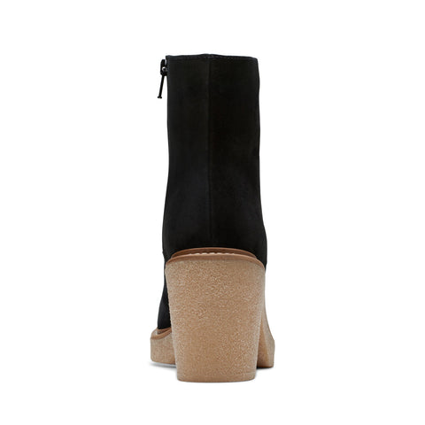 Clarks Colden Up 26175880 Womens Black Suede Zipper Ankle & Booties Boots