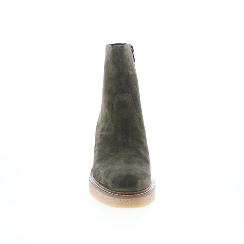 Clarks Colden Up 26175881 Womens Green Suede Zipper Ankle & Booties Boots