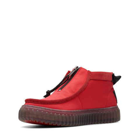 Clarks Torhill Zip 26175907 Mens Red Leather Zipper Casual Dress Boots