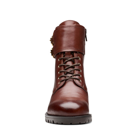 Clarks Palazzo Lace 26175931 Womens Brown Leather Lace Up Casual Dress Boots