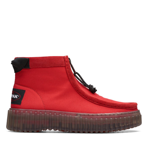 Clarks Torhill Zip 26175934 Womens Red Canvas Ankle & Booties Boots
