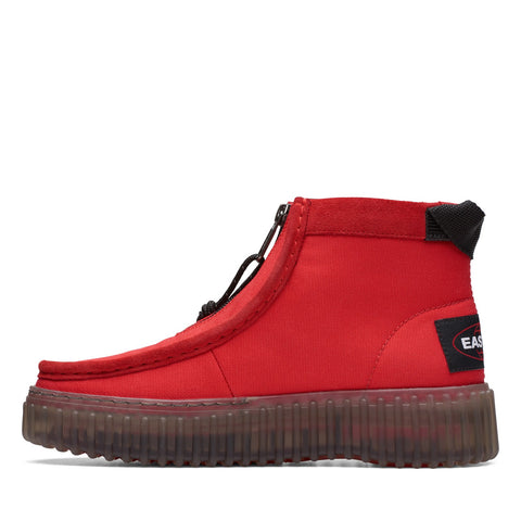 Clarks Torhill Zip 26175934 Womens Red Canvas Ankle & Booties Boots