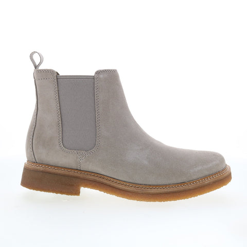 Clarks Clarkdale Easy 26176102 Mens Gray Suede Slip On Chelsea Boots