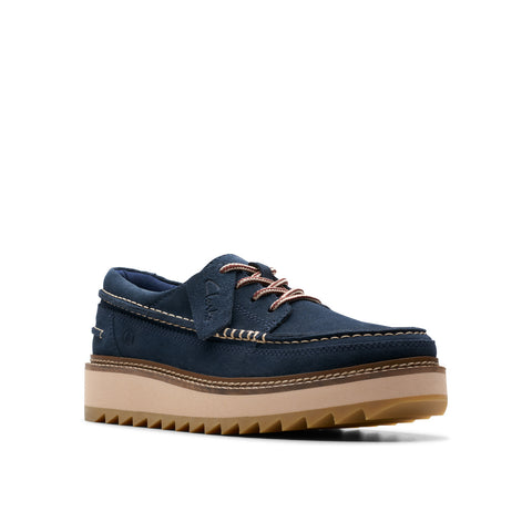 Clarks Clarkhill Lace 26176114 Mens Blue Oxfords & Lace Ups Casual Shoes