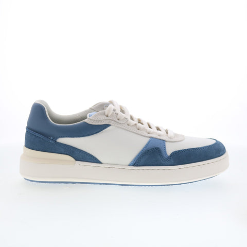 Clarks CourtLite Race 26176121 Mens Blue Leather Lifestyle Sneakers Shoes