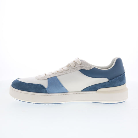 Clarks CourtLite Race 26176121 Mens Blue Leather Lifestyle Sneakers Shoes
