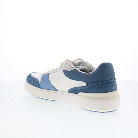 Clarks CourtLite Race 26176121 Mens Blue Leather Lifestyle Sneakers Shoes