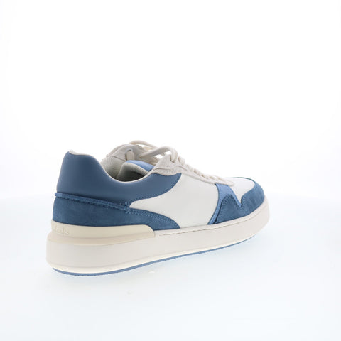 Clarks CourtLite Race 26176121 Mens Blue Leather Lifestyle Sneakers Shoes