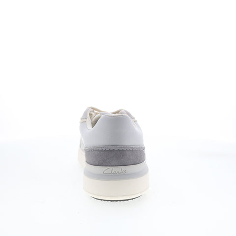 Clarks CourtLite Race 26176122 Mens Gray Suede Lifestyle Sneakers Shoes