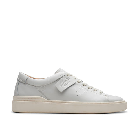 Clarks Craft Swift 26176134 Mens White Leather Lifestyle Sneakers Shoes 