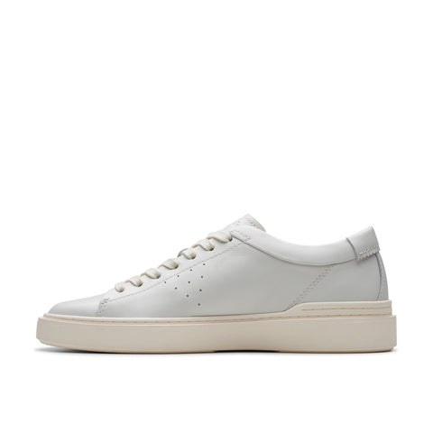 Clarks Craft Swift 26176134 Mens White Leather Lifestyle Sneakers Shoes 