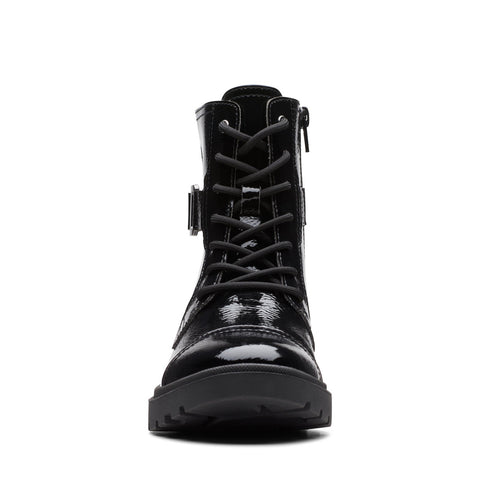 Clarks Calla Dance 26176250 Womens Black Wide Leather Casual Dress Boots
